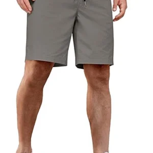 COOFANDY Men's Casual Shorts Cotton Elastic Waist Drawstring Shorts