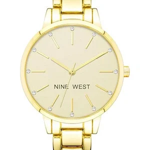 Nine West Women's Crystal Accented Bracelet Watch