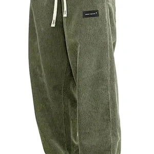 Mens Corduroy Casual Pants Fashion Loose Fit Wide Leg Pants